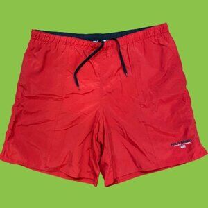 Polo Ralph Lauren Vintage Sport Swim Trunks Shorts Red Men's Size XL